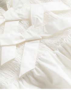 White Bow Mini Dress