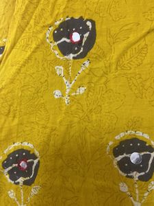 Beautiful Yellow Kurta With Mirror Work
