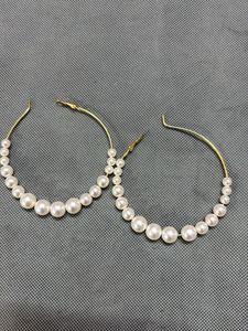 Pearl Hoop Earrings