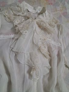 Vintage Cottagecore Lace Ruffle Blouse