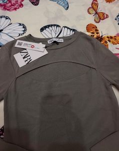 Zara Cutout Long Sleeve Top