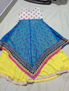 Yellow Party Wear Beautiful Dress