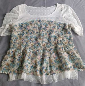 Very Light Weight Floral Top For Summer