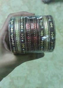 Elegant Rhinestone Tiara and Traditional Bangles