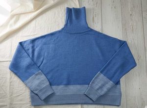 Blue Turtleneck Sweater