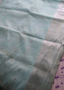 Light Blue Organza Saree