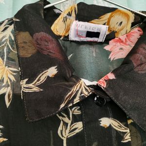 Black Floral Shirt