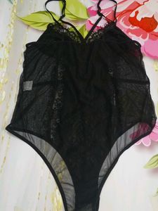 (1100)Black Lace Bodysuit