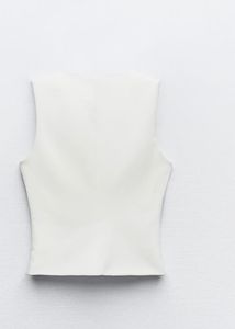 Zara White Square Neck Top