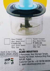 Brand New 2 In 1 Push Chopper..