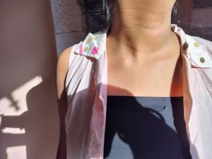Pink Sleeveless Top | long shirt | outer