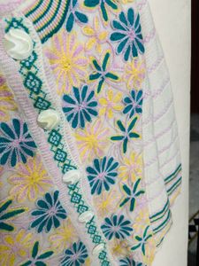 Floral Embroidered Cardigan