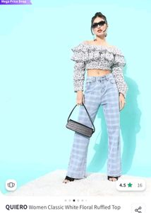 Floral Ruffle Crop Top | Brand New with Tag