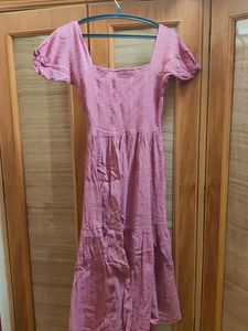 Pink Fit And Flare Dress