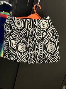 White & Black Skirt