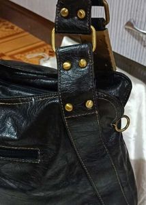 Vintage Black Hobo Bag