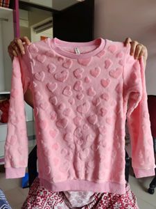 Beautiful Pink Full Sleeve Woollen Sweater For Beautiful Girls