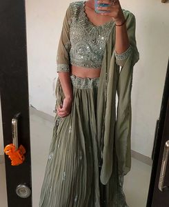 Heavy Mirror Work Designer Lehenga Set