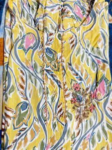 Yellow Floral Kurta Set