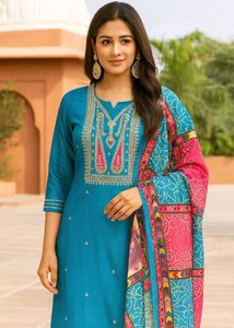 Elegant Embroidered Dress Material