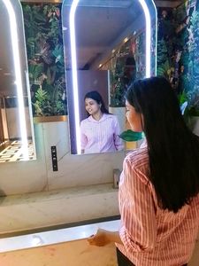 Oversized Pink White Stripes Shirt