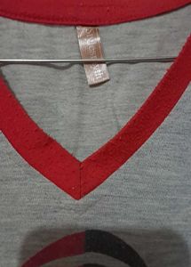 Men Cotton Grey T-shirt