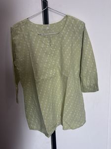 Green Floral Print Tunic