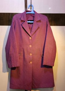 Elegant Purple Trench Coat