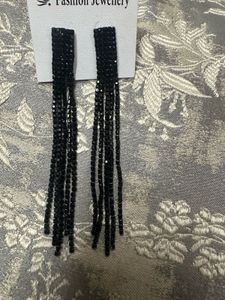 Black Tassel Earrings