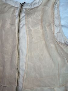 Sleeveless Beige Top
