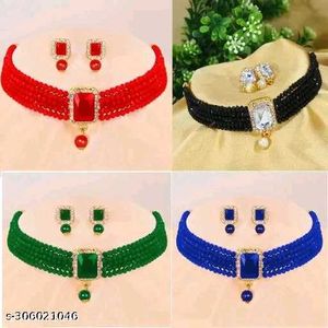 Pearl Necklace Set Of 4 Partywear