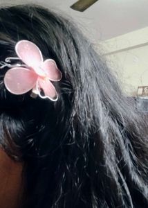 Pink Flower Hair Clips (Set of 3)