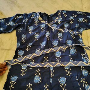 Anarkali Kurta With Belt block Print