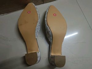 Sparkly Silver Heels