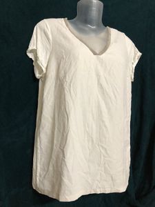 Cache Short Sleeve White Top