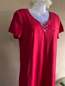 Red Cotton Dress 🎀