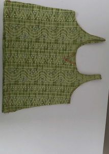 Green Dotted Blouse