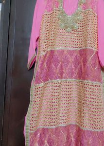 Pink Partywear Kurti For Girl Or Women 42 Bust