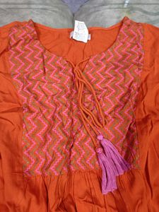 New Orange Kurta