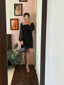 Black Dobby Dress Size S