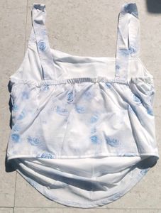 Floral Print Ruched Tank Top🤍🤌🏻