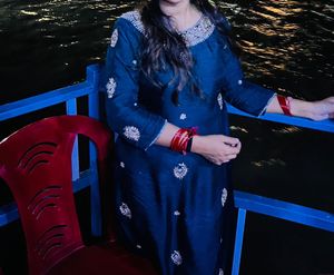 Elegant Blue Kurta with dupatta and pant