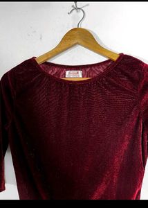 Velvet Wine Red Dress (women)