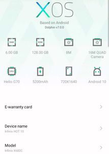 Used Smartphone Infinix Hot 10