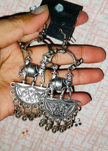 Oxidised Earring