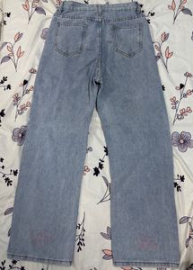 Cute Heart Embroidered Jeans