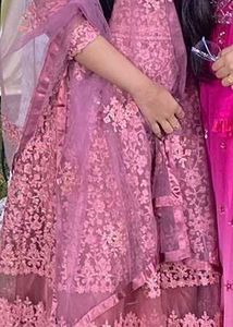 Elegant Pink Embroidered Anarkali Suit