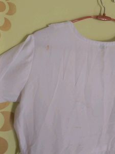 White Embroidered Peasant Dress