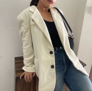 🌈 Cream Corduroy Blazer🩷