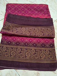 New Joint Saree With Blouse Material